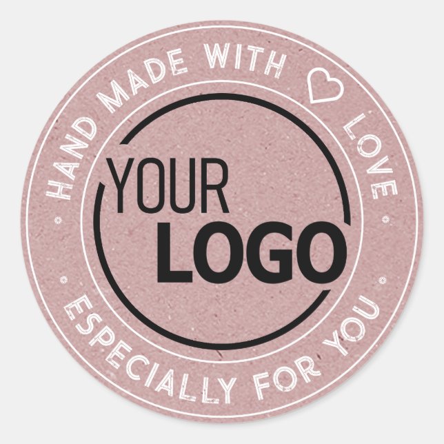 Sticker Rond Logo Modèle spécialement pour vous papier Kraft ro (Devant)