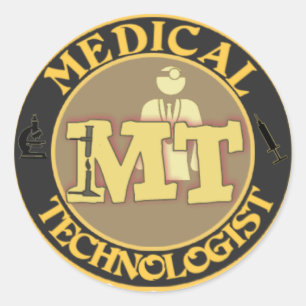 STICKER ROND LOGO MT BADGE - TECHNOLOGUE MÉDICALE - LABORATOIRE