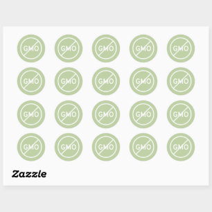 Sticker Rond Logo naturel non OGM respectueux de l'environnemen
