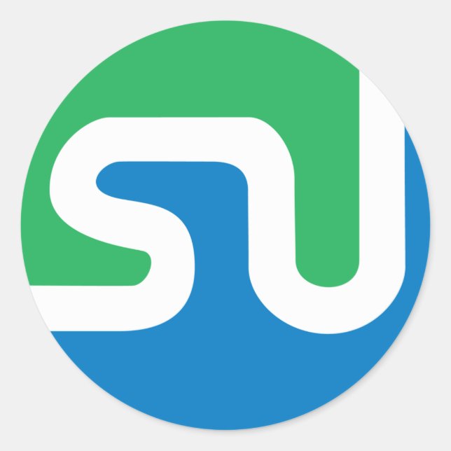 Sticker Rond Logo officiel de StumbleUpon (Devant)