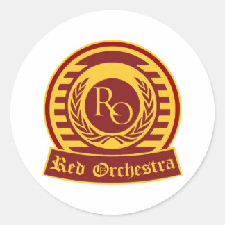 STICKER ROND LOGO ORCHESTRA ROUGE
