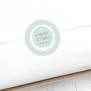Sticker Rond Logo Pastel Collier Design de bijoux