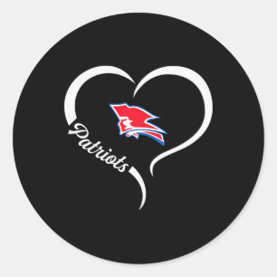 Sticker Rond Logo Pender Patriots Demi-Coeur Slogan Hs