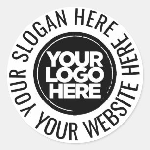 Sticker Rond Logo personnalisé Business Circle Texte Web promot
