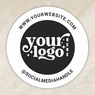 Sticker Rond Logo Personnalisé Business Social Media Créer Votr