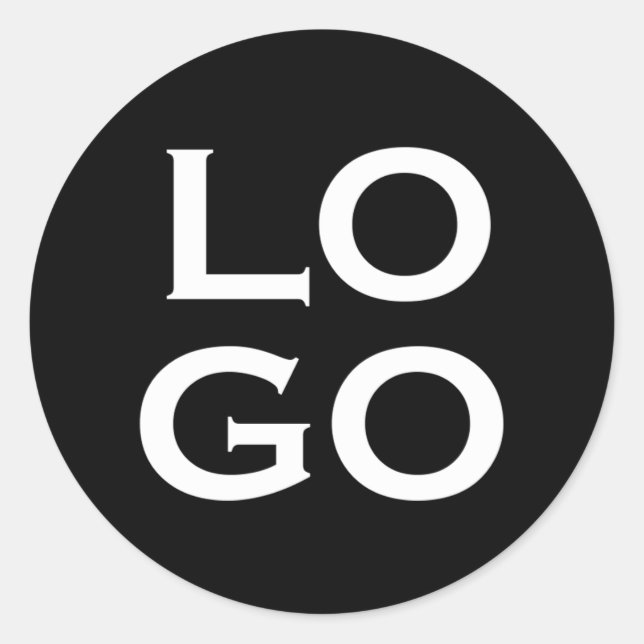 Sticker Rond Logo personnalisé de l'entreprise ou de l'entrepri (Devant)