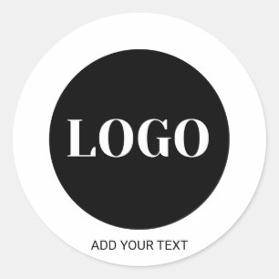 Sticker Rond Logo personnalisé et entreprise de texte