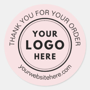 Sticker Rond Logo personnalisé Merci professionnel