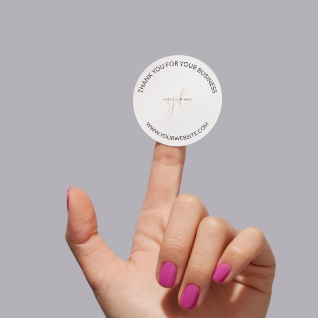 Sticker Rond Logo personnalisé pour petits groupes d'entreprise (Créateur téléchargé)