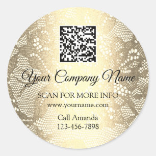 Sticker Rond Logo personnalisé QR Code promotionnel Boutique d