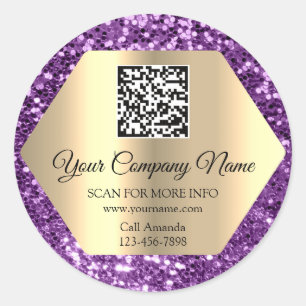 Sticker Rond Logo personnalisé QR Code promotionnel Insertion c