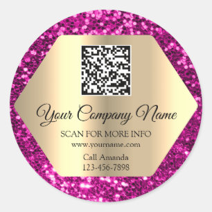 Sticker Rond Logo personnalisé QR Code promotionnel Insertion r