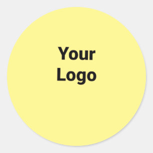 Sticker Rond Logo personnalisé simple et élégant ici société cl