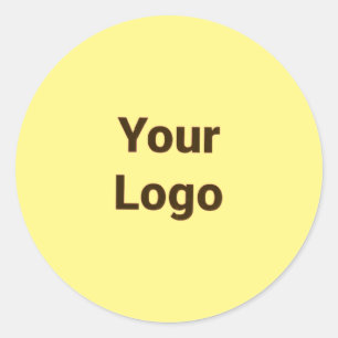 Sticker Rond Logo personnalisé simple et élégant ici société cl
