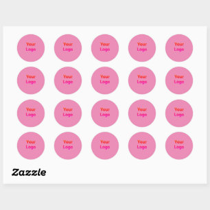 Sticker Rond Logo personnalisé simple et élégant ici société cl
