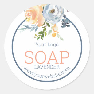 Sticker Rond Logo produit artisanal bleu