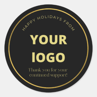 Sticker Rond Logo professionnel Gold Logo Merci promotionnel