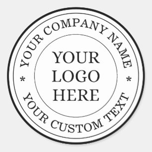 Sticker Rond Logo professionnel Nom de l'entreprise