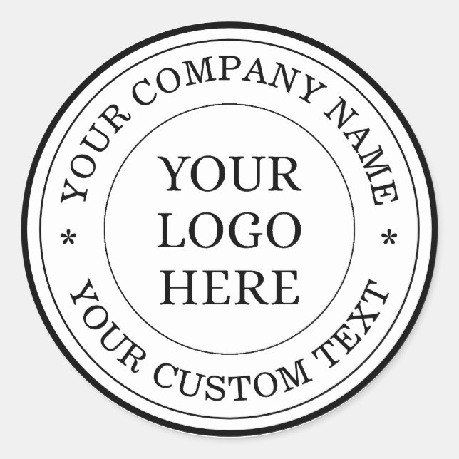 Sticker Rond Logo professionnel Nom de l'entreprise (Devant)