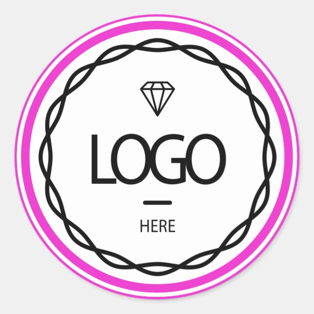 Sticker Rond Logo promotionnel personnalisé Emballage de cadres (Devant)
