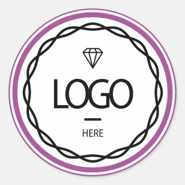 Sticker Rond Logo promotionnel personnalisé Emballage de cadres (Devant)