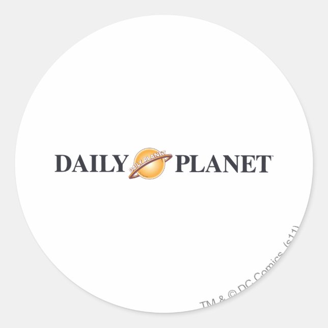 Sticker Rond Logo quotidien de la planète (Devant)