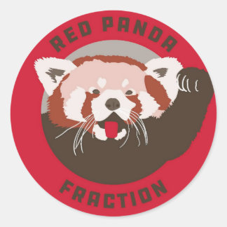 Sticker Rond Logo Red Panda Fraction