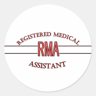 STICKER ROND LOGO RMA ADJOINT MÉDICALE ENREGISTRÉ