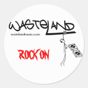STICKER ROND LOGO/ROCK SUR L'AUTOCOLLANT