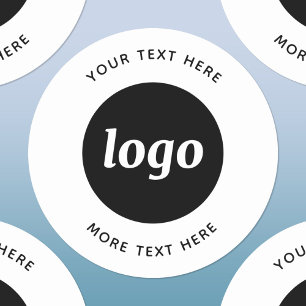 Sticker Rond Logo Simple Avec Texte Commercial