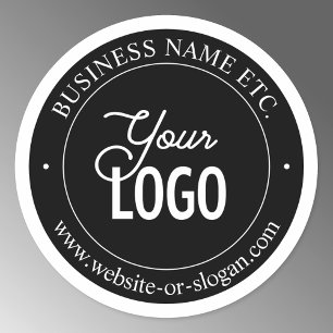 Sticker Rond Logo simple Remplacement et personnalisable Texte 