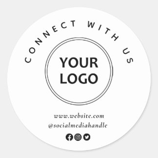 Sticker Rond logo social media personnalisé pour entreprise