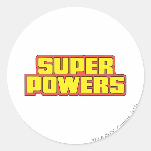 Sticker Rond Logo Super Powers™ Jaune (Devant)