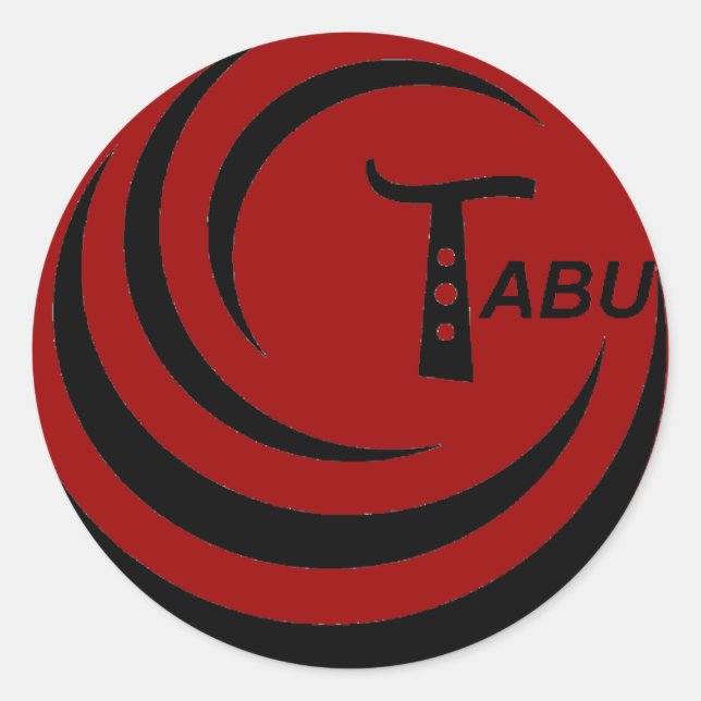 Sticker Rond Logo Tabu no back TABU clear GRAND PNG (Devant)