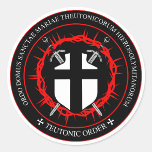 Sticker Rond logo teutonique de chevalier