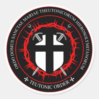 Sticker Rond logo teutonique de chevalier