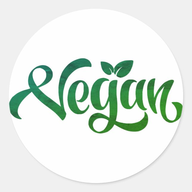 Sticker Rond Logo végétal stimulant et stimulant (Devant)