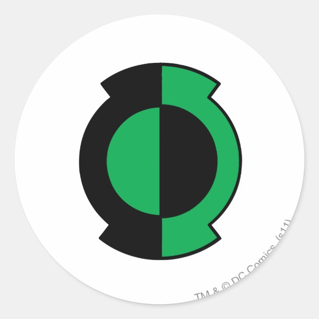Sticker Rond Logo vert lanterne retourné (Devant)