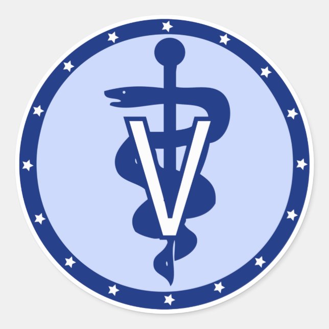 Sticker Rond logo vétérinaire 2 (Devant)
