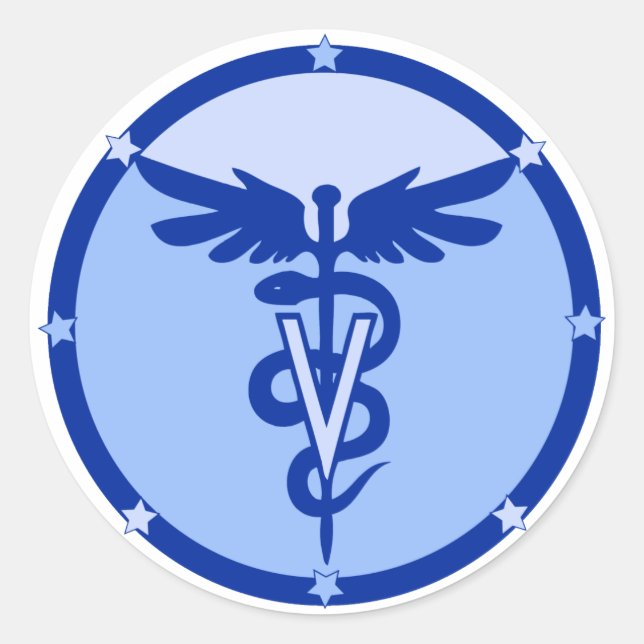 Sticker Rond logo vétérinaire 4a (Devant)