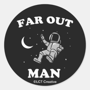 Sticker Rond Loin de l'homme