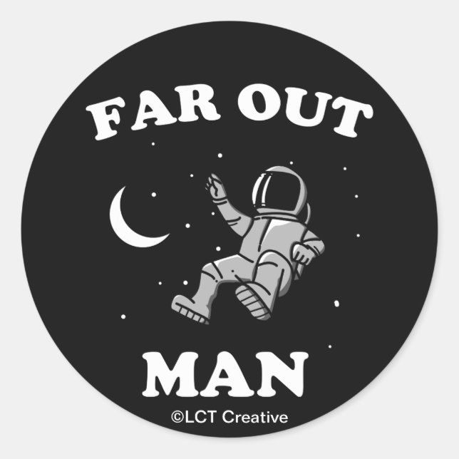 Sticker Rond Loin de l'homme (Devant)