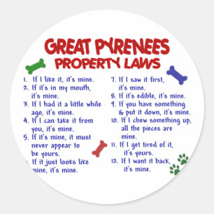 Sticker Rond Lois 2 de propriété de GRANDS PYRÉNÉES
