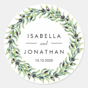 Sticker Rond L'Olivier   Personnalisation du mariage rustique