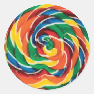 Sticker Rond Lollipop tourbée