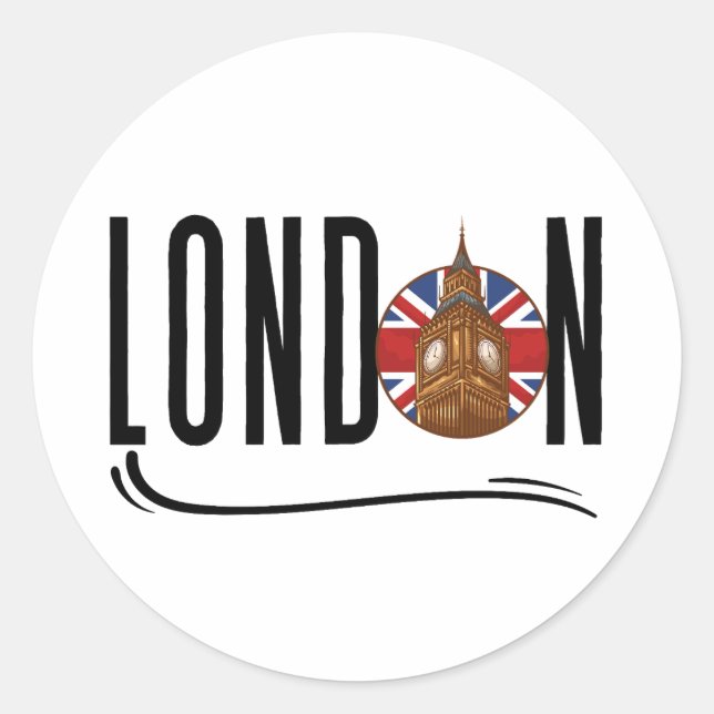 Sticker Rond Londres (Devant)