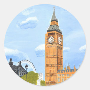 Sticker Rond Londres Big Ben