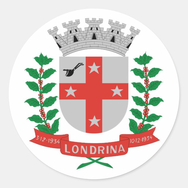 Sticker Rond Londrina Parana, Brésil (Devant)