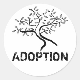 Sticker Rond lonelytree, ADOPTION