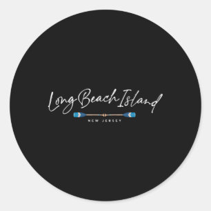 Sticker Rond Long Beach Island Lbi New Jersey Beach